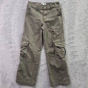 DISCLOSURE Pants Womens 7/28 Gray Green Cropped Cargo Cotton Spandex Relaxed Fit